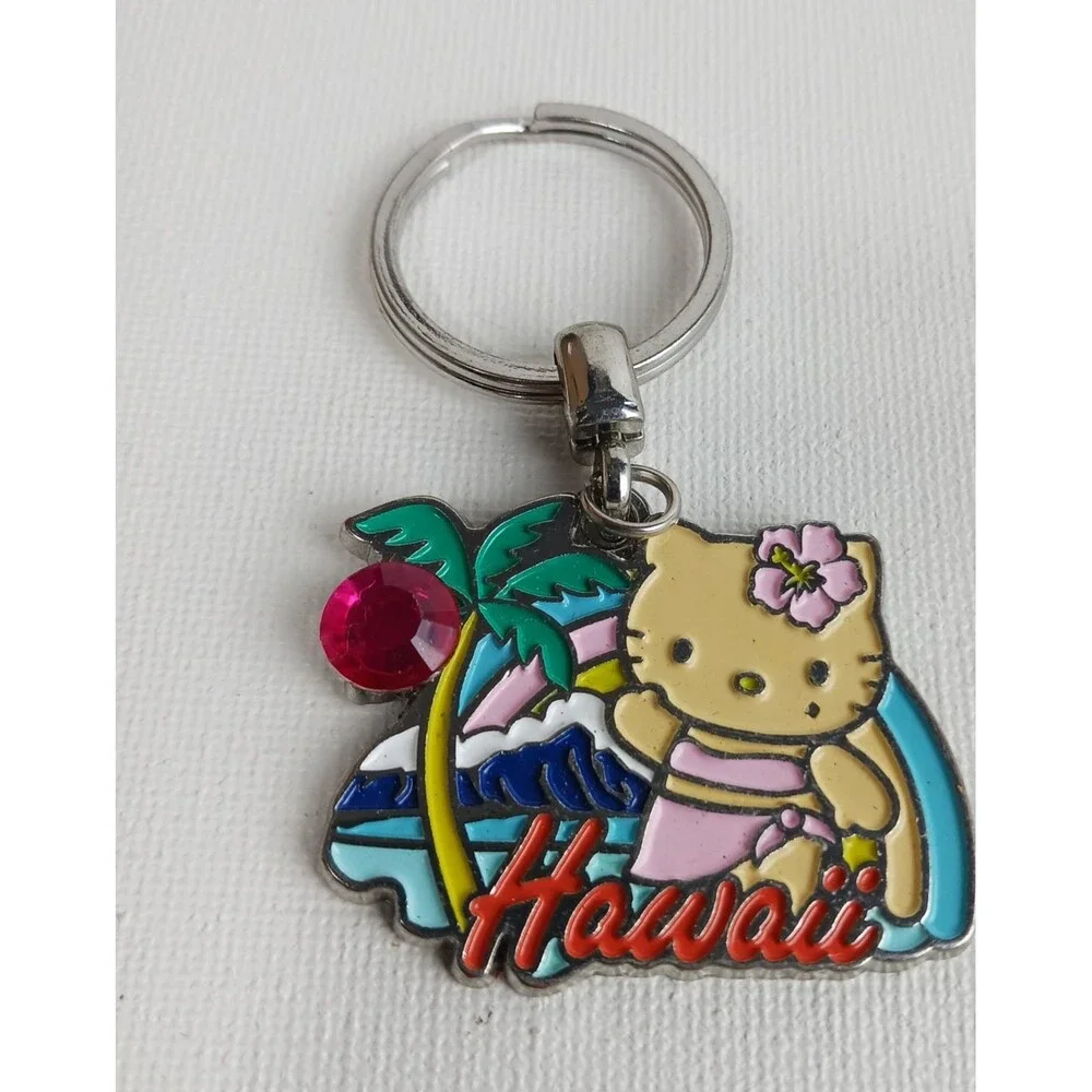 HELLO KITTY METAL HAWAII KEYCHAIN